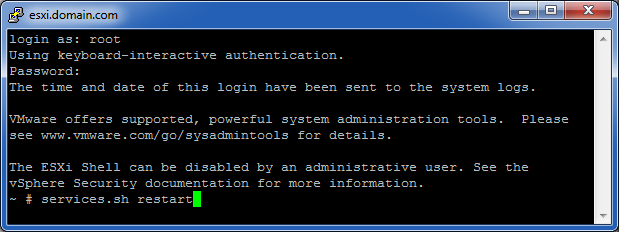 VMWare_SSH_Restart_Management