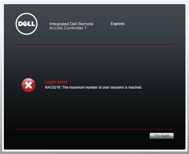 iDRAC_Login_Error_RAC0218